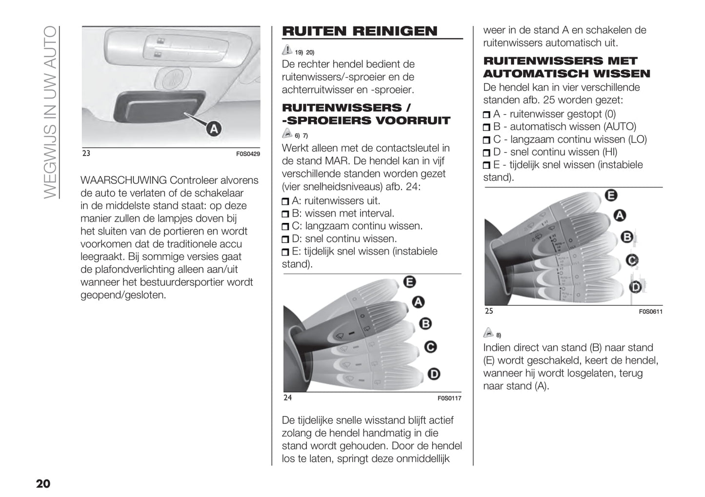 2020 Fiat 500 Hybrid/500C Hybrid Owner's Manual | Dutch