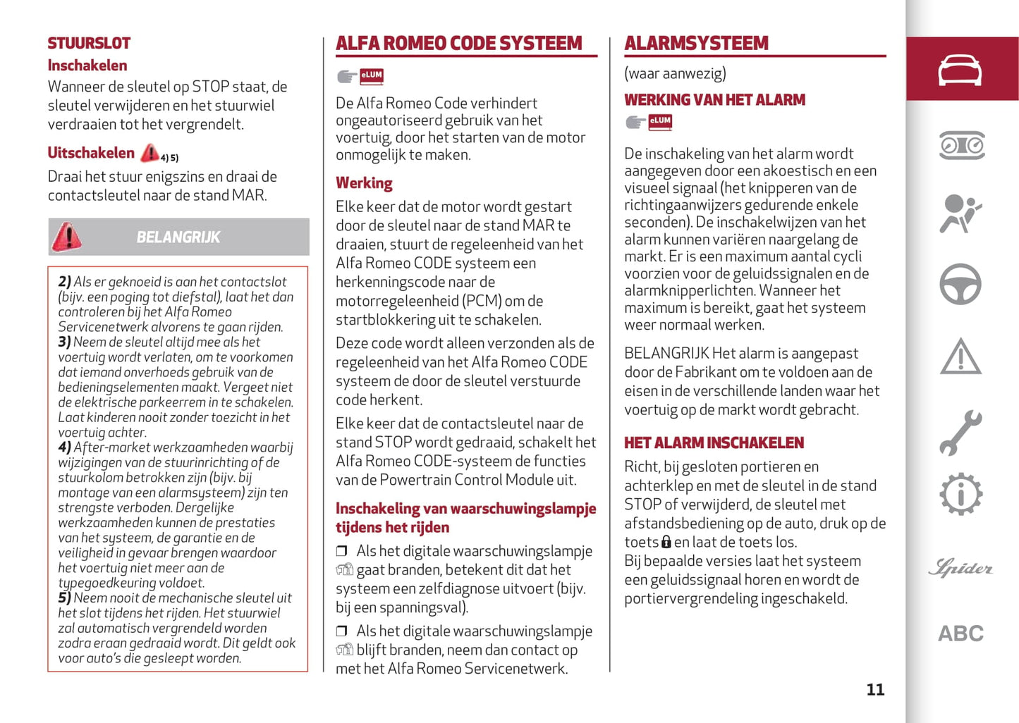 2013-2023 Alfa Romeo 4C Gebruikershandleiding | Nederlands