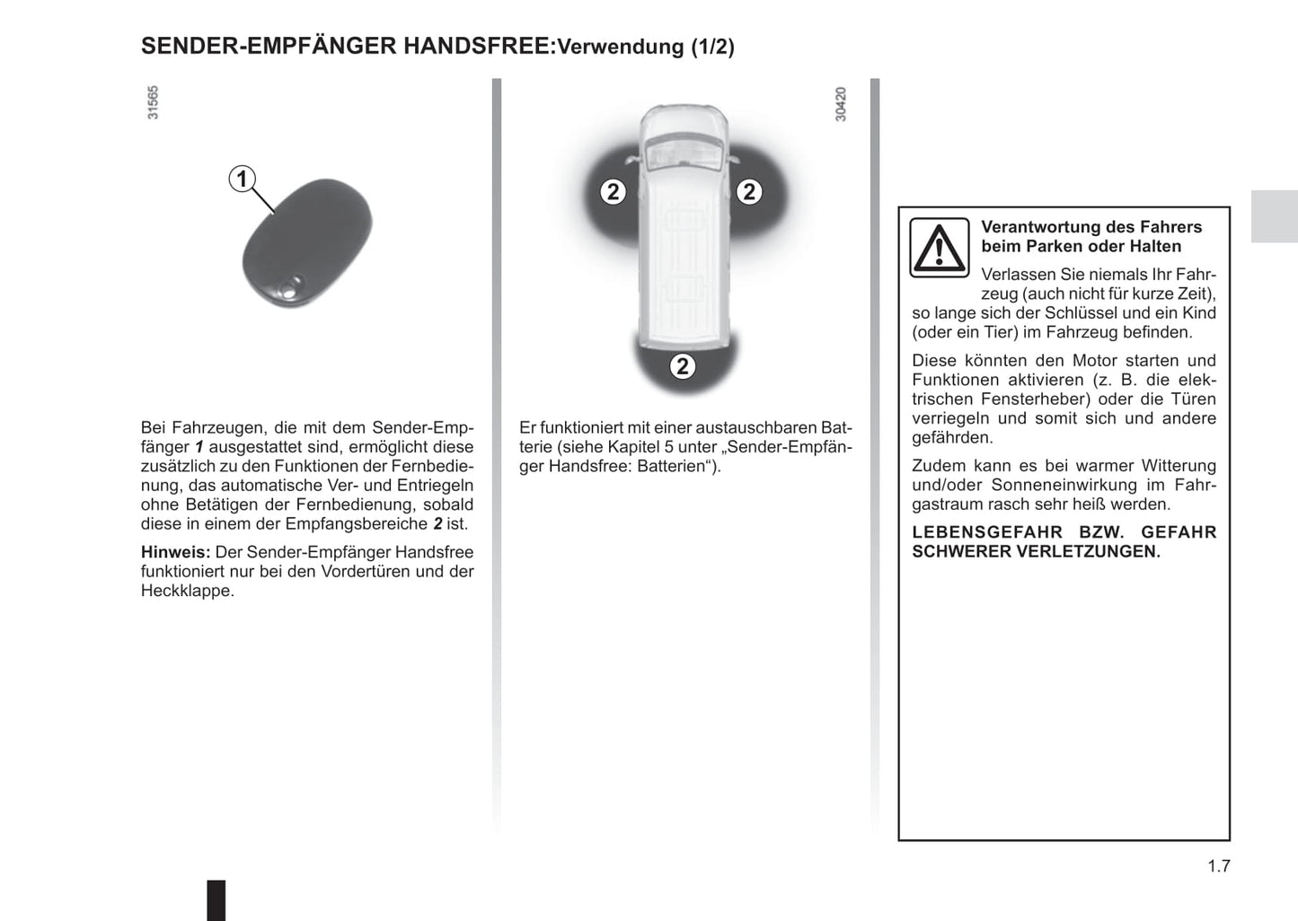 2016-2017 Renault Master Owner's Manual | German