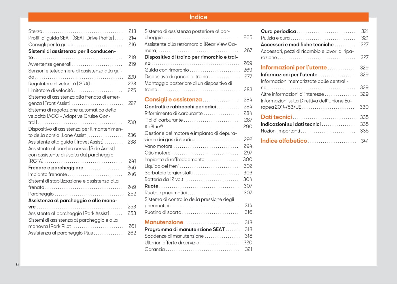 2021-2023 Seat Arona Bedienungsanleitung | Italienisch