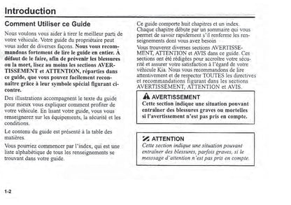 2000-2003 Kia Rio Manuel du propriétaire | Français