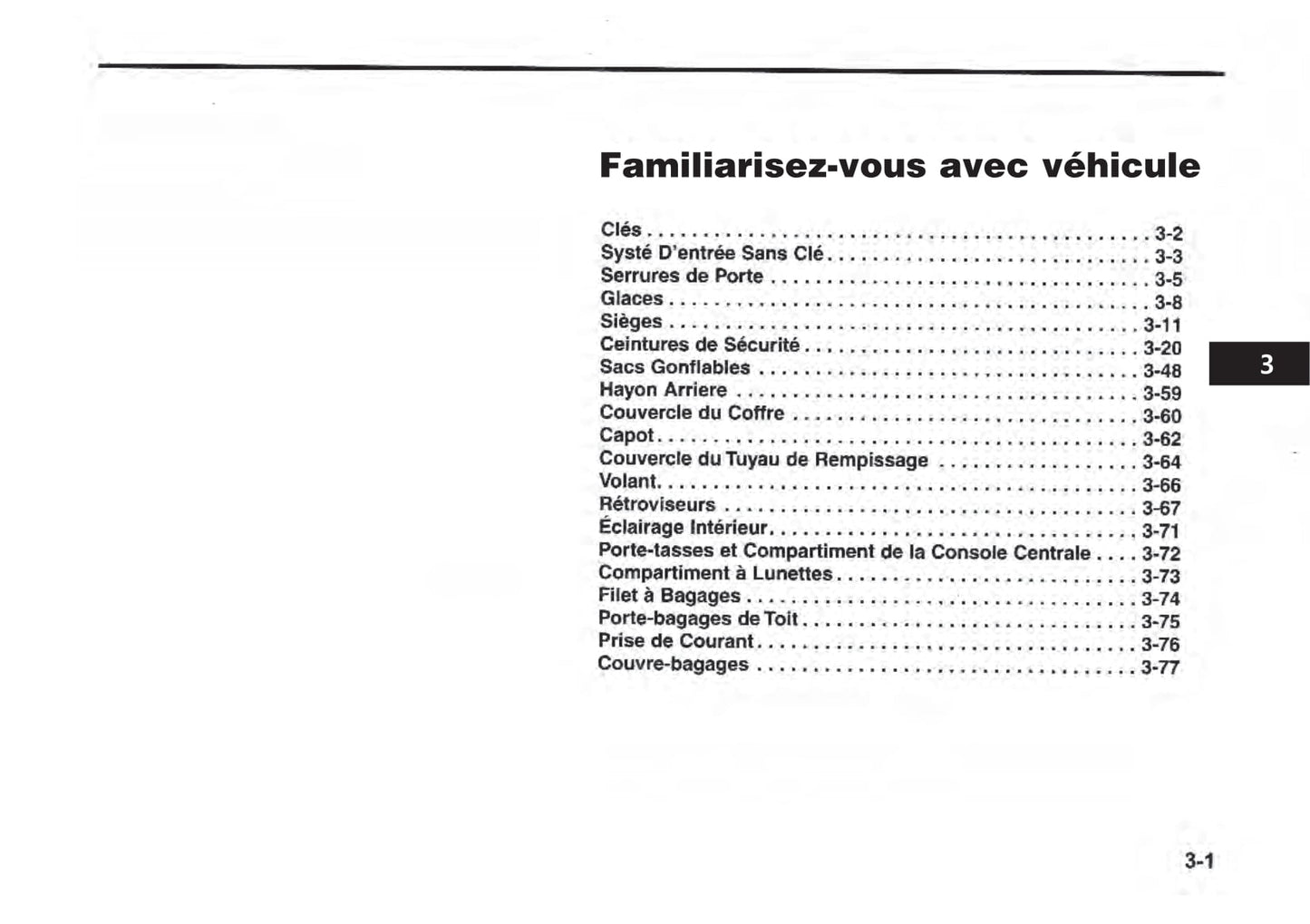 2000-2003 Kia Rio Manuel du propriétaire | Français