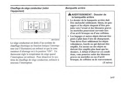 2000-2003 Kia Rio Manuel du propriétaire | Français