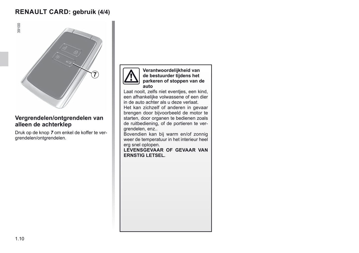 2021-2022 Renault Koleos Owner's Manual | Dutch