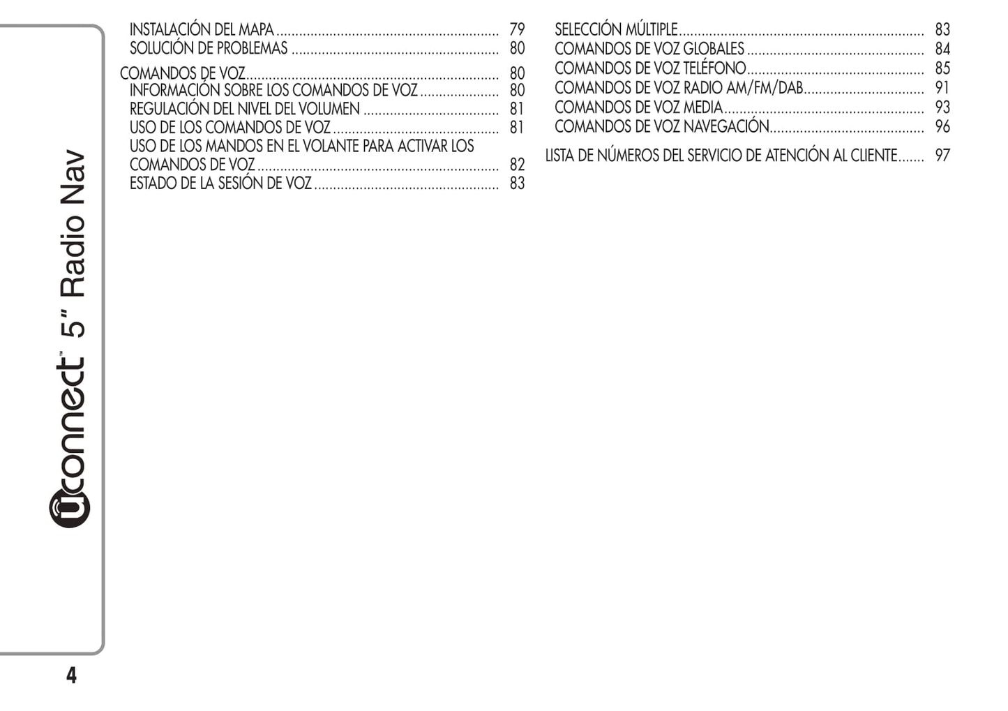 Alfa Romeo Mito Uconnect 5 Radio Nav Instrucciones 2014 - 2015