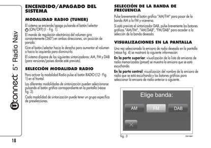 Alfa Romeo Mito Uconnect 5 Radio Nav Instrucciones 2014 - 2015