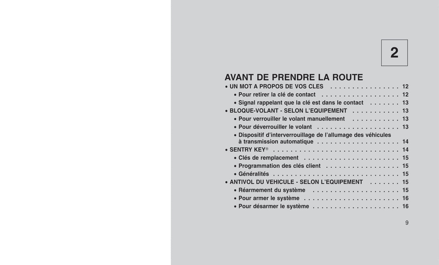 2010-2011 Jeep Cherokee Owner's Manual | French