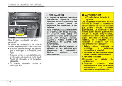 2011-2012 Kia Sorento Owner's Manual | Spanish