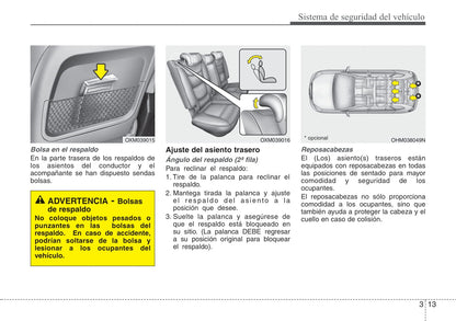 2011-2012 Kia Sorento Owner's Manual | Spanish