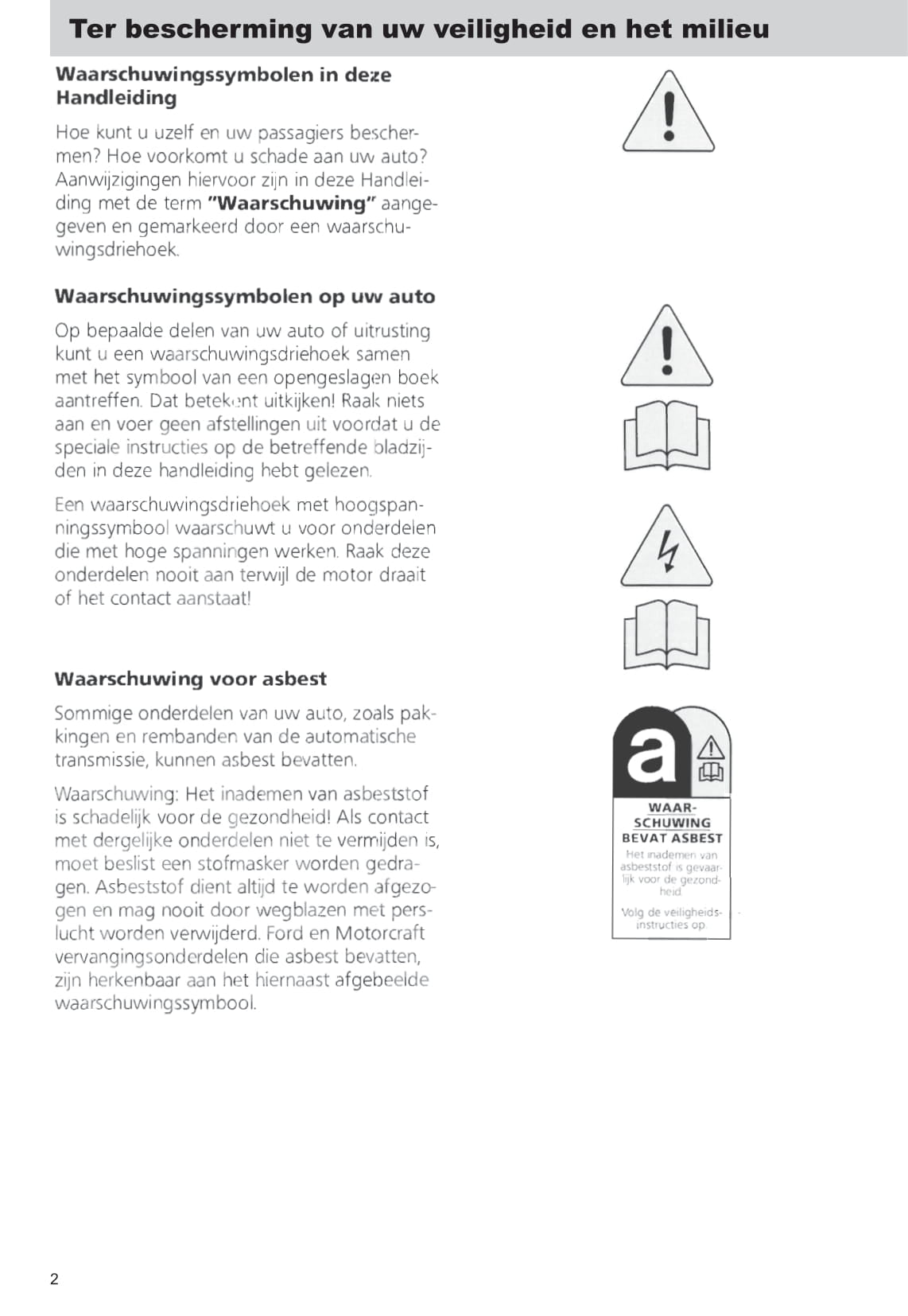 1990-1992 Ford Escort Gebruikershandleiding | Nederlands