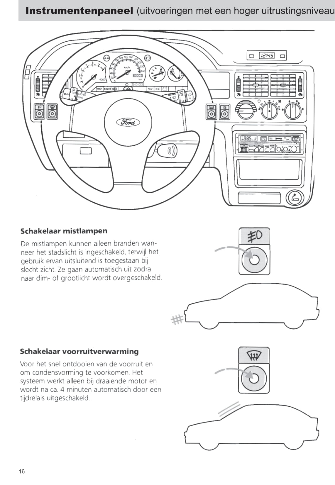 1990-1992 Ford Escort Gebruikershandleiding | Nederlands