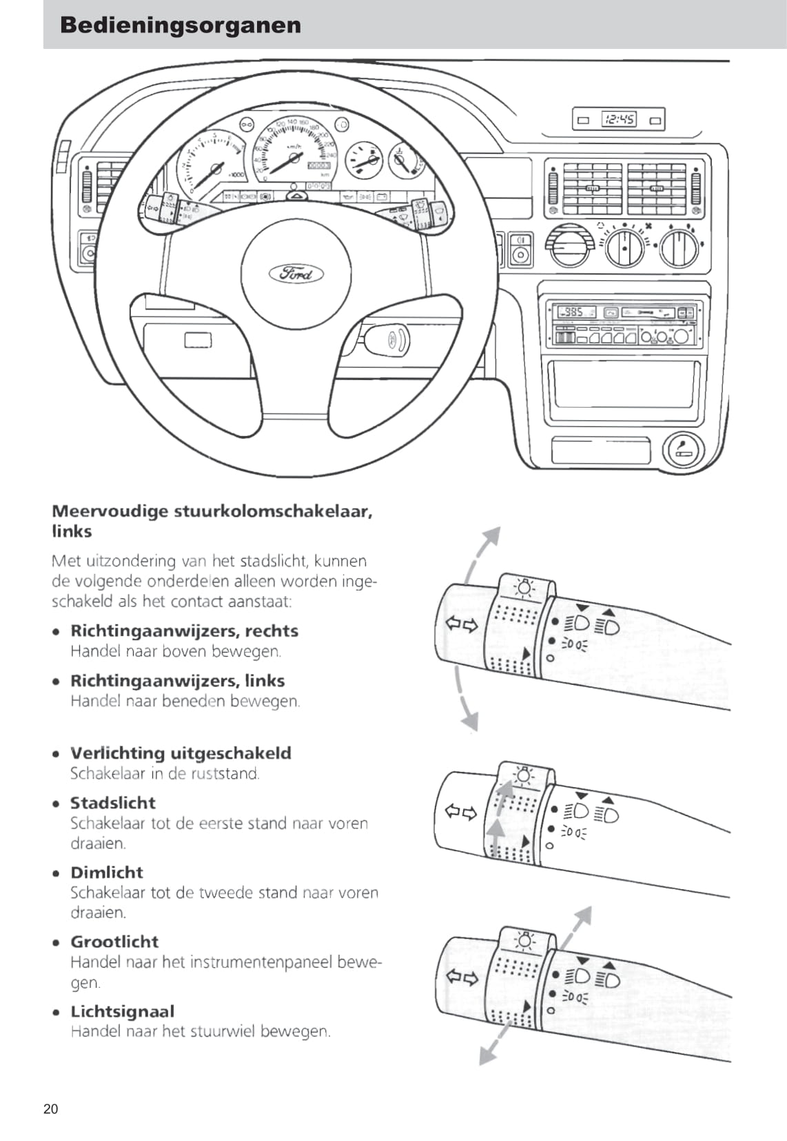 1990-1992 Ford Escort Gebruikershandleiding | Nederlands