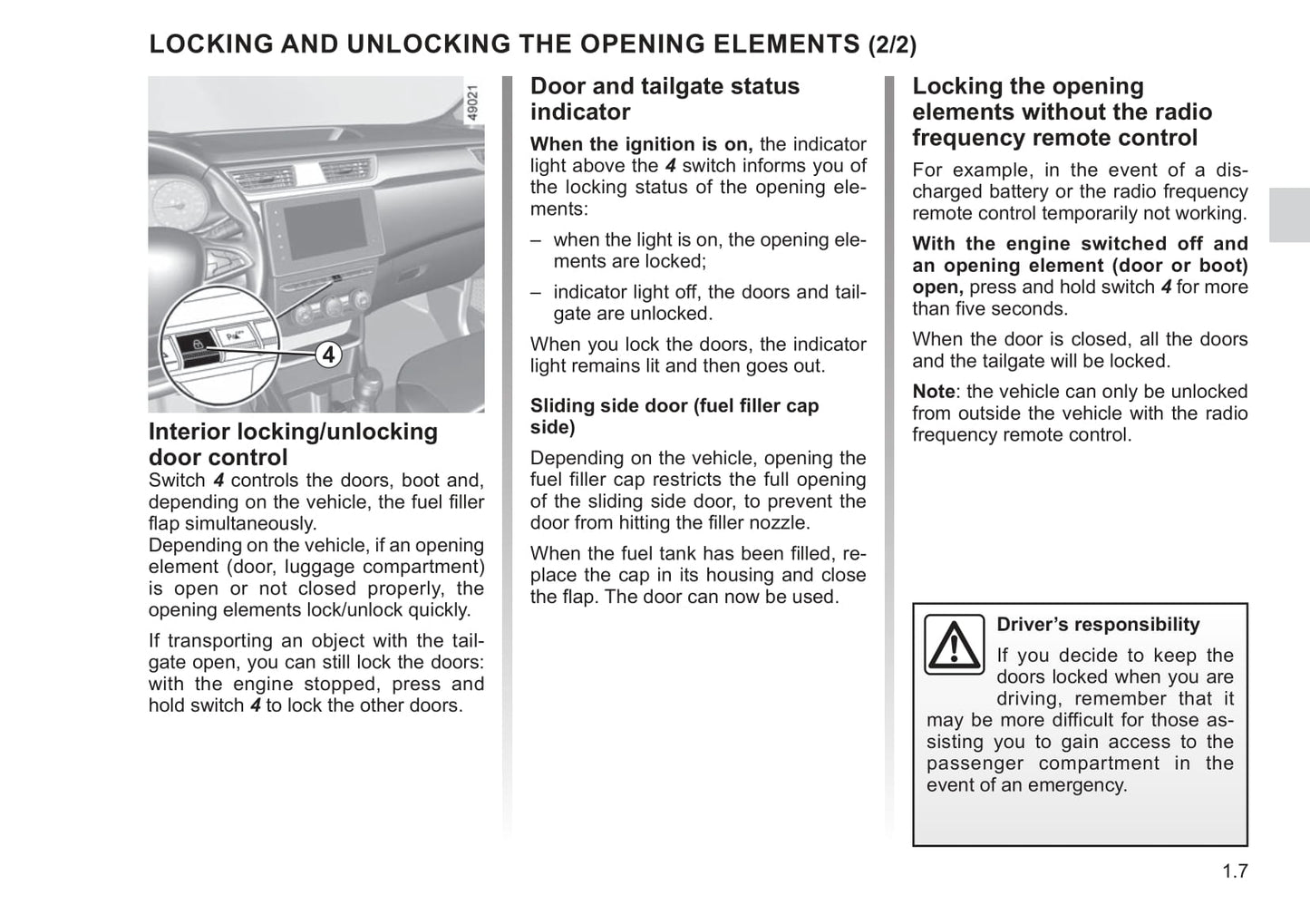 2021-2022 Renault Express Owner's Manual | English