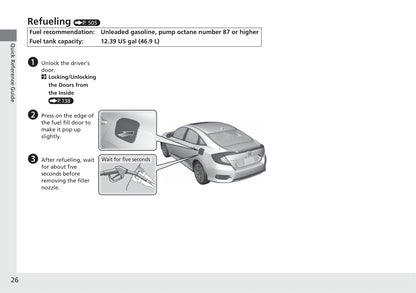 2021 Honda Civic Sedan Bedienungsanleitung | Englisch