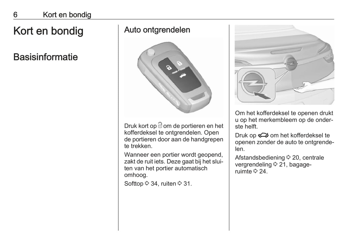 2018-2019 Opel Cascada Owner's Manual | Dutch