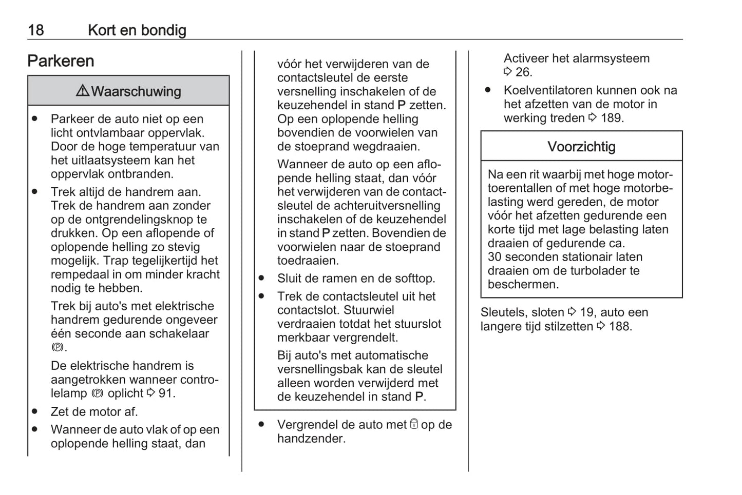 2018-2019 Opel Cascada Owner's Manual | Dutch