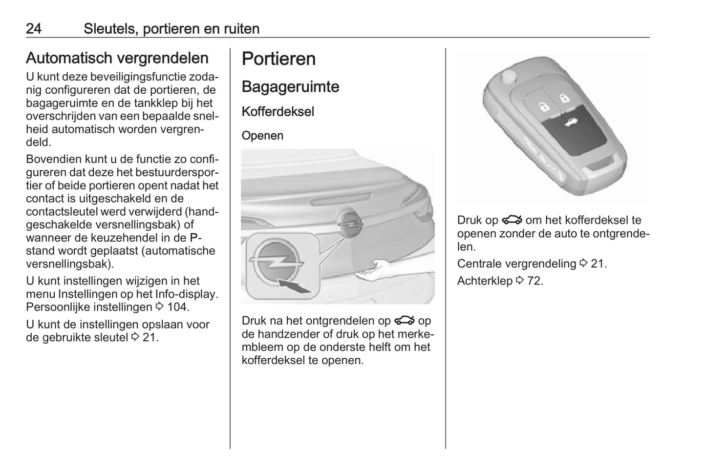 2018-2019 Opel Cascada Owner's Manual | Dutch