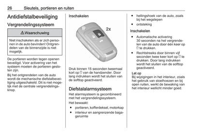 2018-2019 Opel Cascada Owner's Manual | Dutch