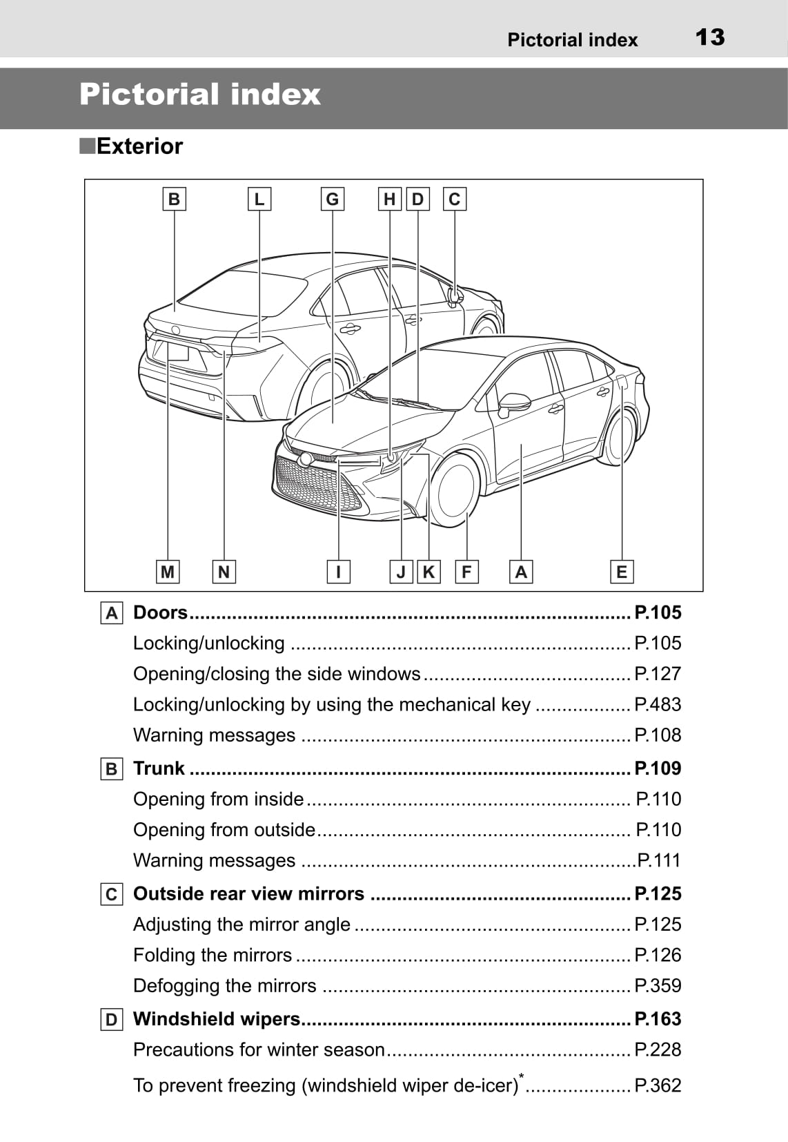 2019-2020 Toyota Corolla Owner's Manual | English