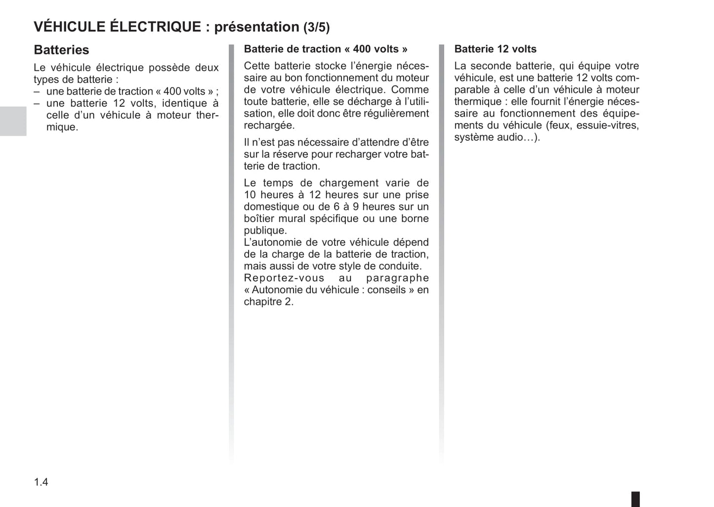 2012-2013 Renault Fluence Z.E. Owner's Manual | French