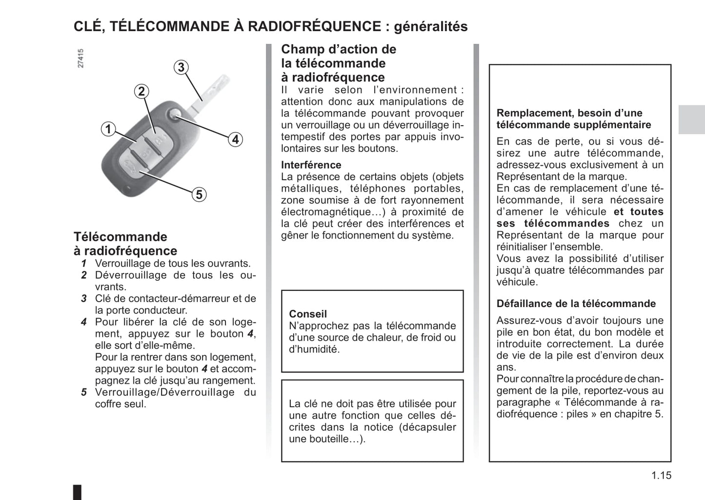 2012-2013 Renault Fluence Z.E. Owner's Manual | French