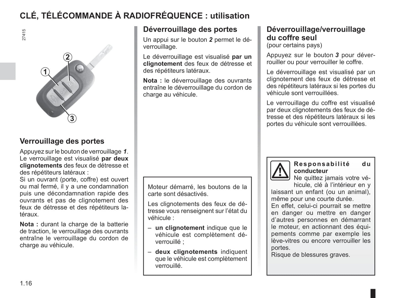 2012-2013 Renault Fluence Z.E. Owner's Manual | French