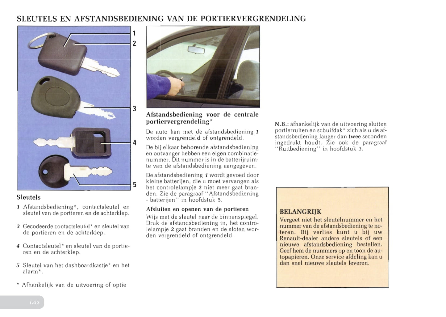 1996-1997 Renault Laguna Owner's Manual | Dutch