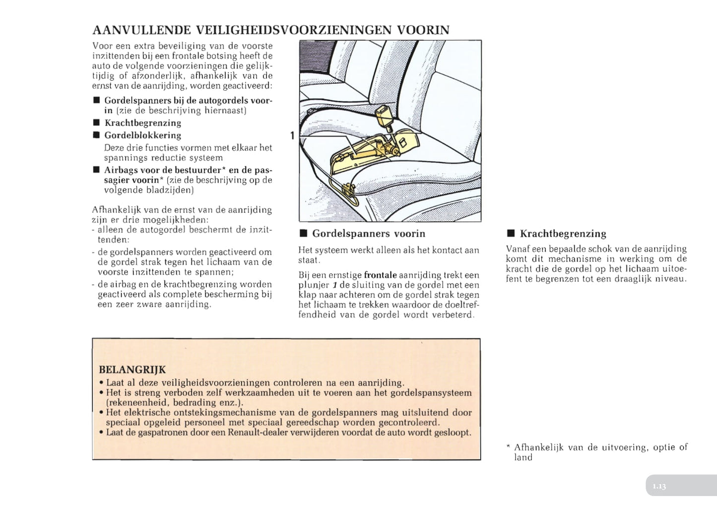 1996-1997 Renault Laguna Owner's Manual | Dutch