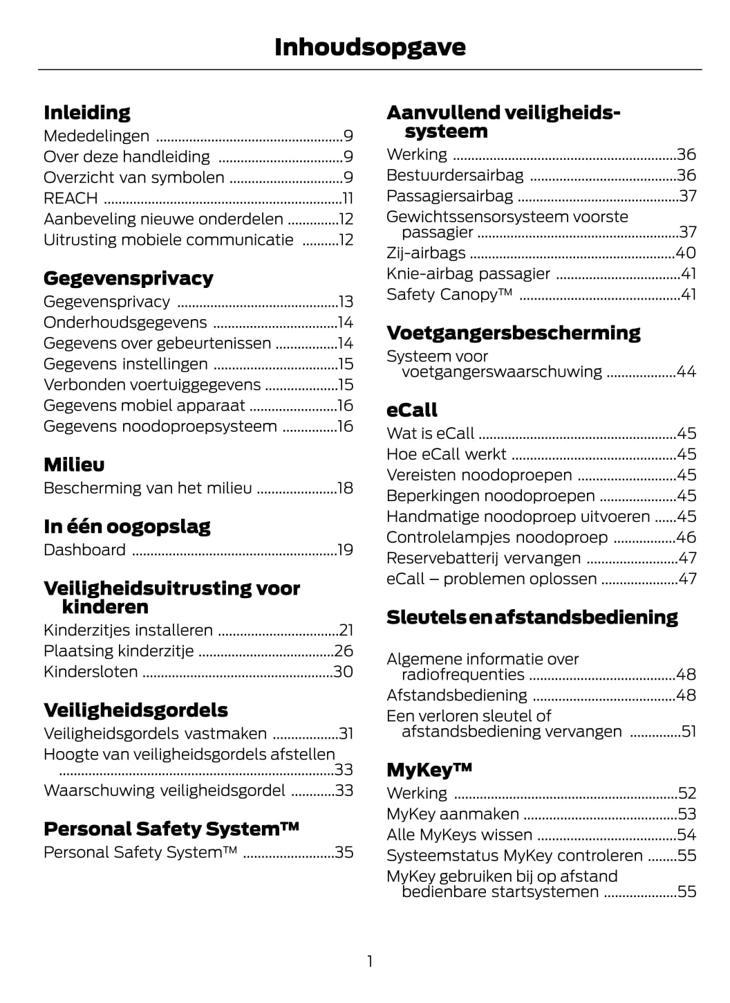 2021-2022 Ford Explorer Owner's Manual | Dutch