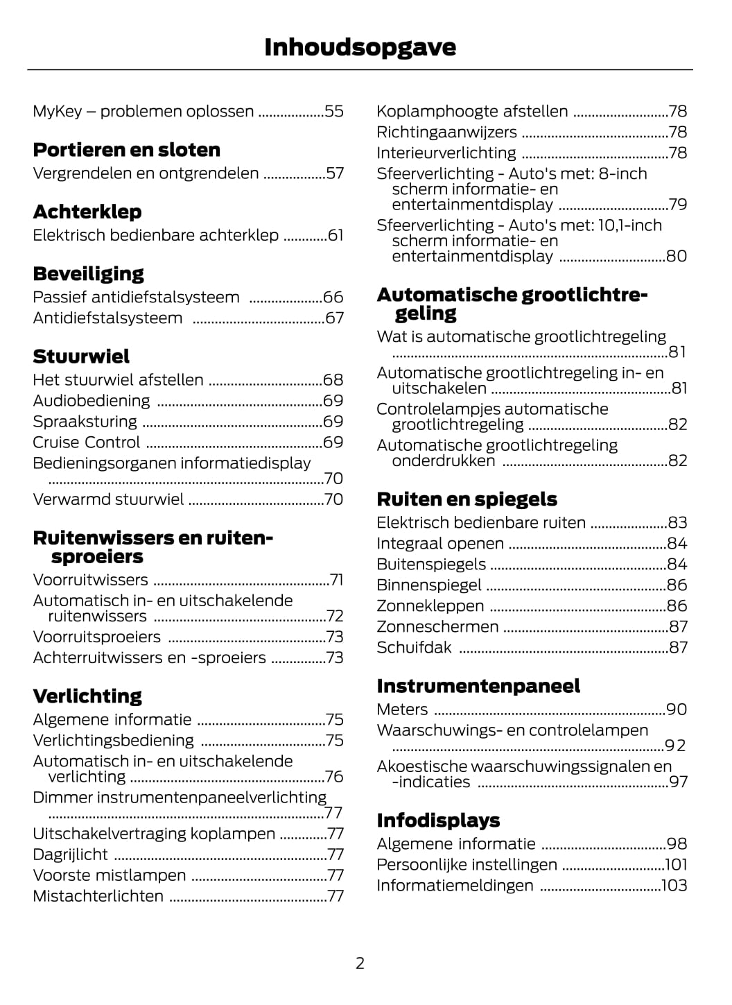 2021-2022 Ford Explorer Owner's Manual | Dutch