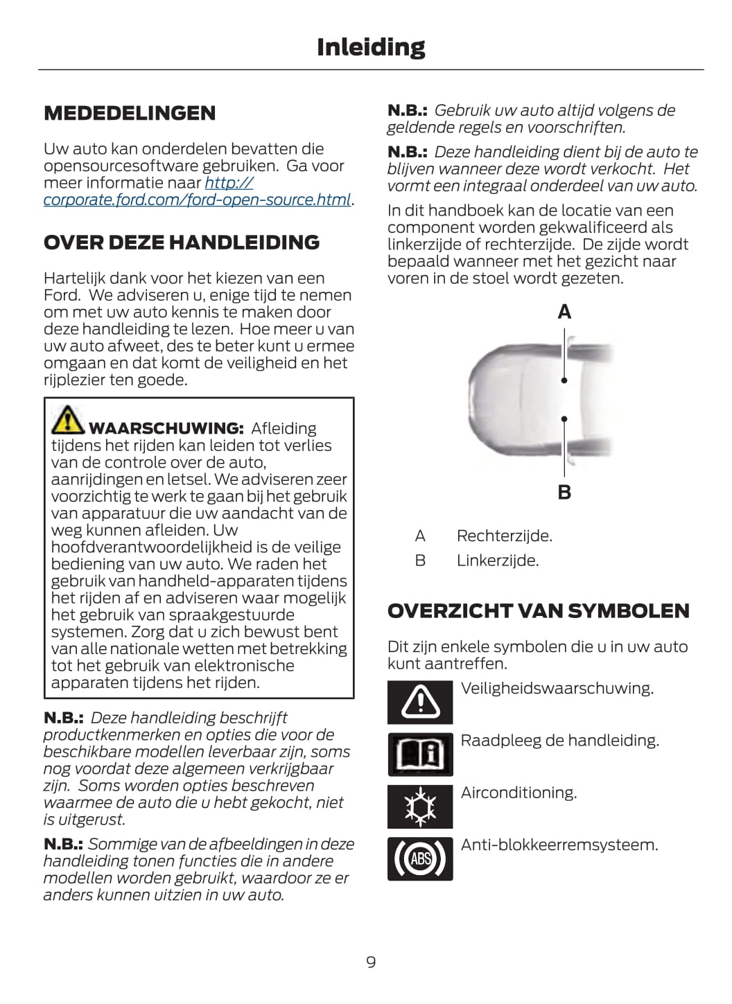 2021-2022 Ford Explorer Owner's Manual | Dutch