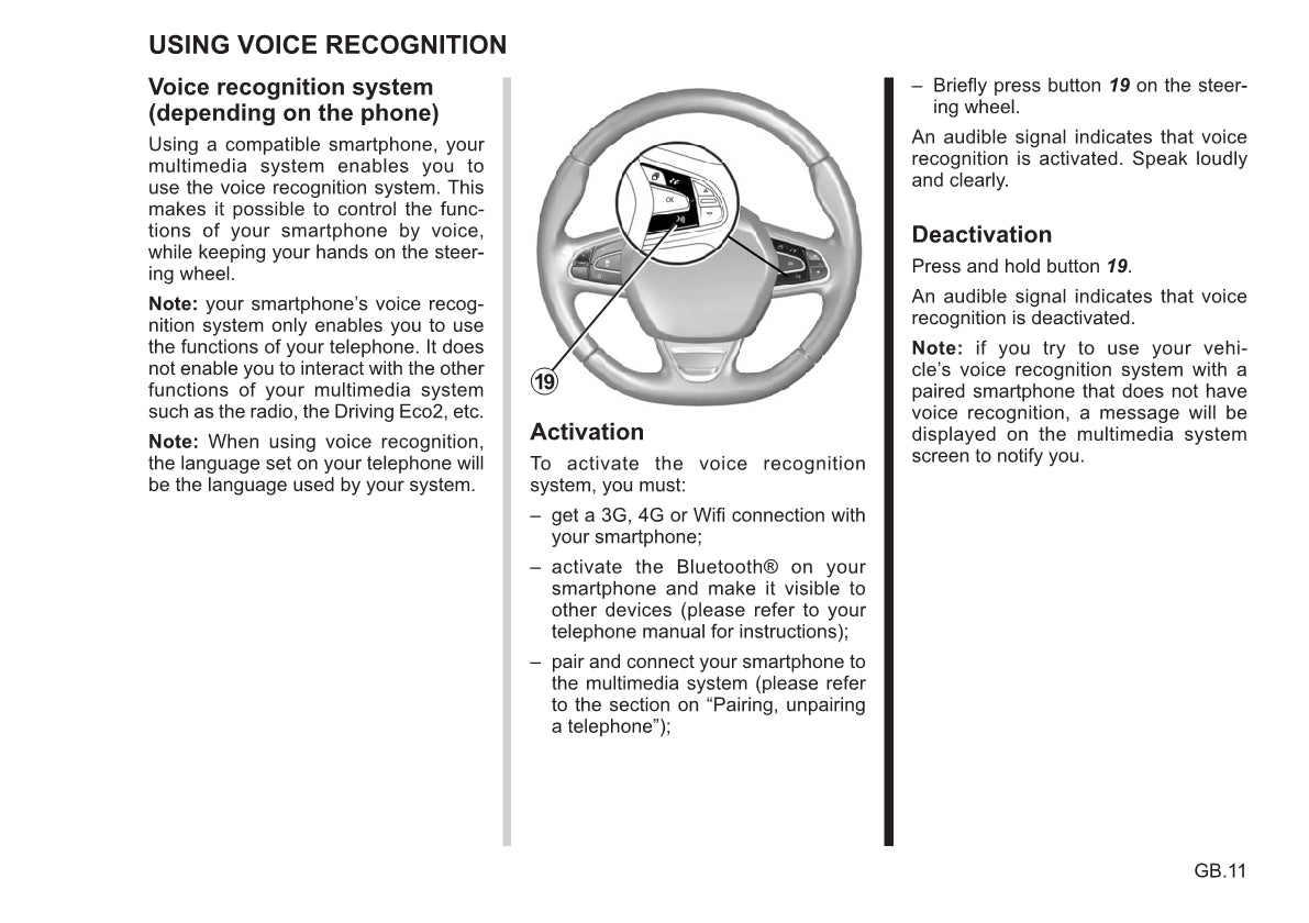 Renault Radio CD Bluetooth Owner's Manual