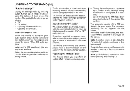 Renault Radio CD Bluetooth Owner's Manual