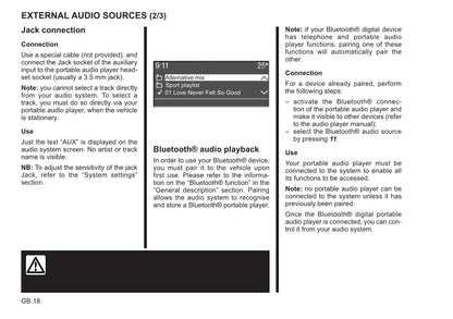 Renault Radio CD Bluetooth Owner's Manual