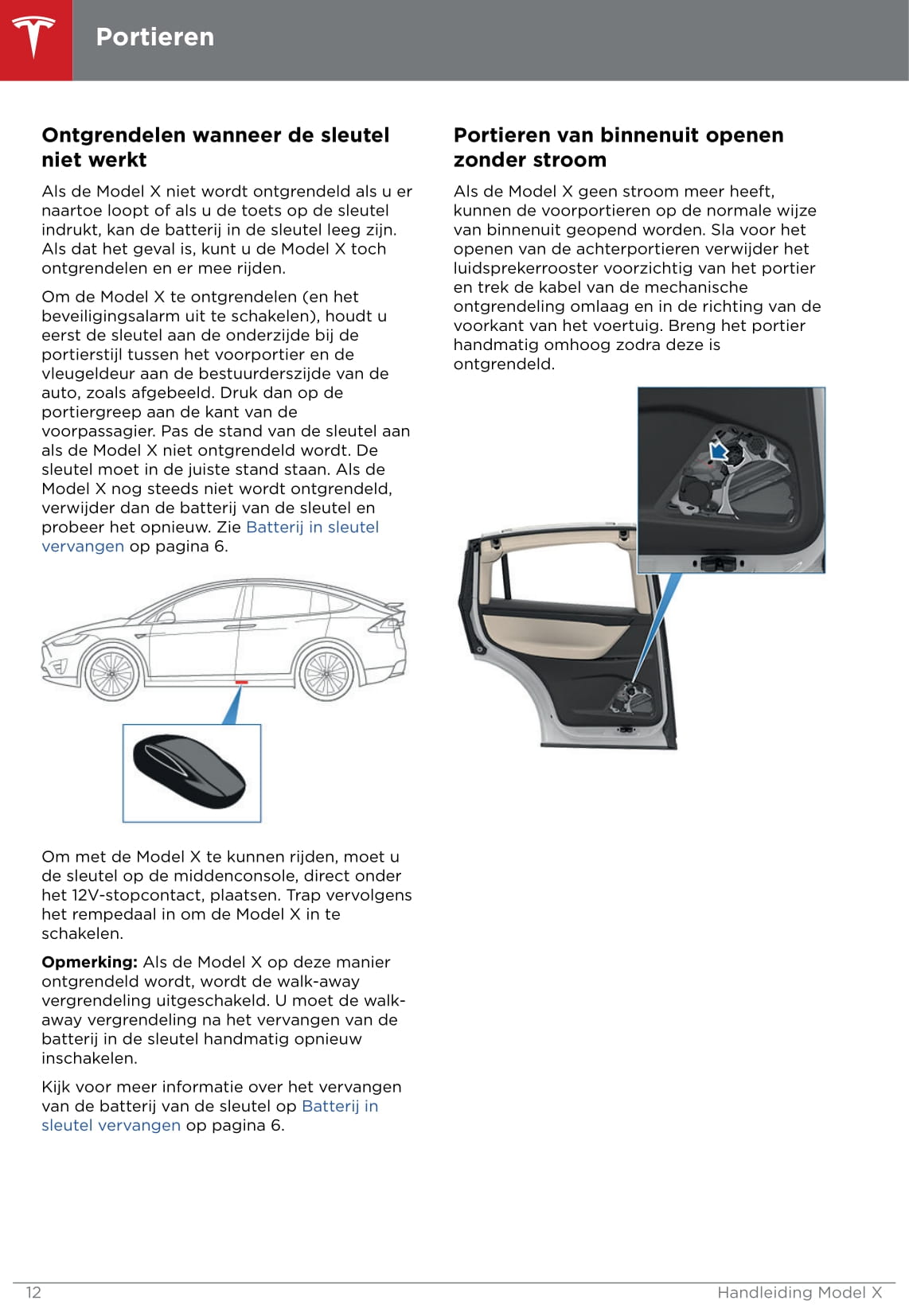 2016-2020 Tesla Model X Bedienungsanleitung | Niederländisch