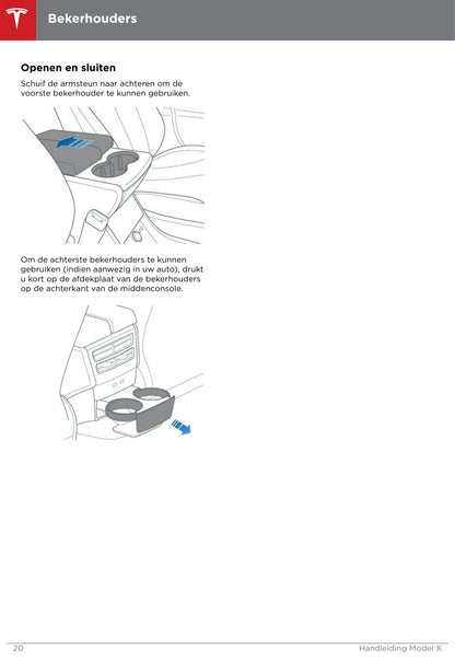 2016-2020 Tesla Model X Bedienungsanleitung | Niederländisch