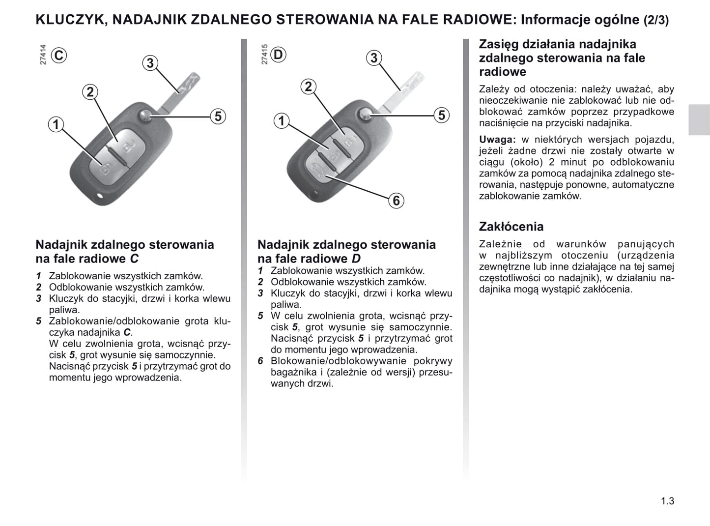 2019-2020 Renault Master Owner's Manual | Polish