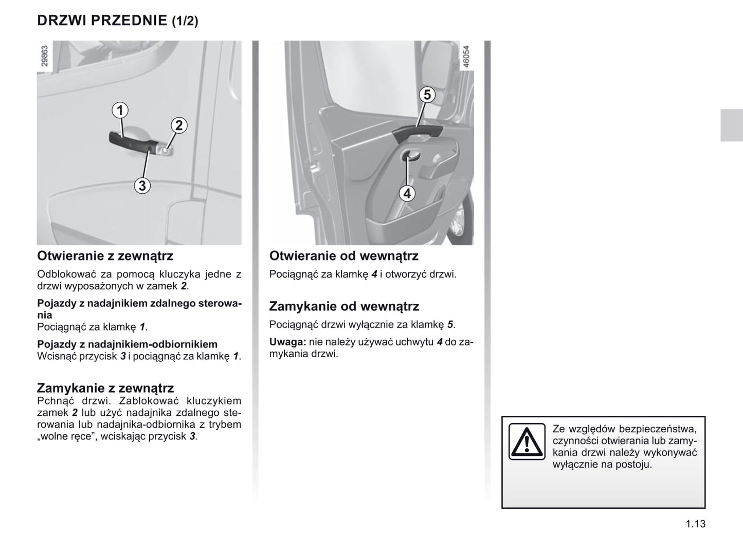 2019-2020 Renault Master Owner's Manual | Polish