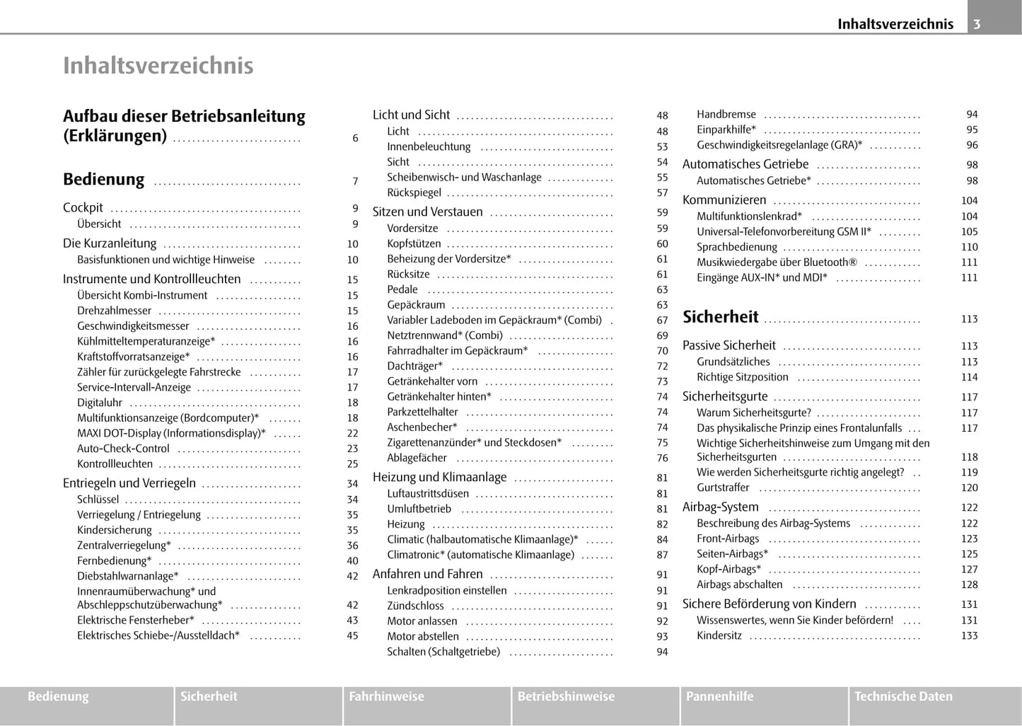 2004-2007 Skoda Fabia Bedienungsanleitung | Deutsch