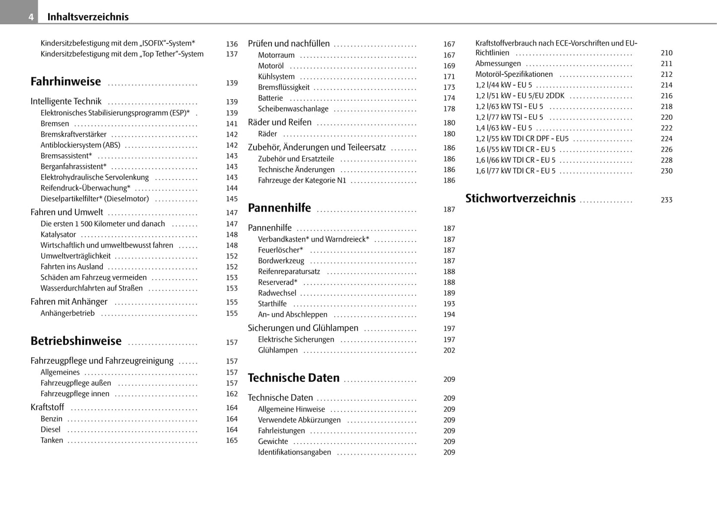 2004-2007 Skoda Fabia Bedienungsanleitung | Deutsch