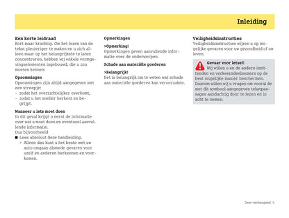 2003-2006 Smart Forfour Owner's Manual | Dutch