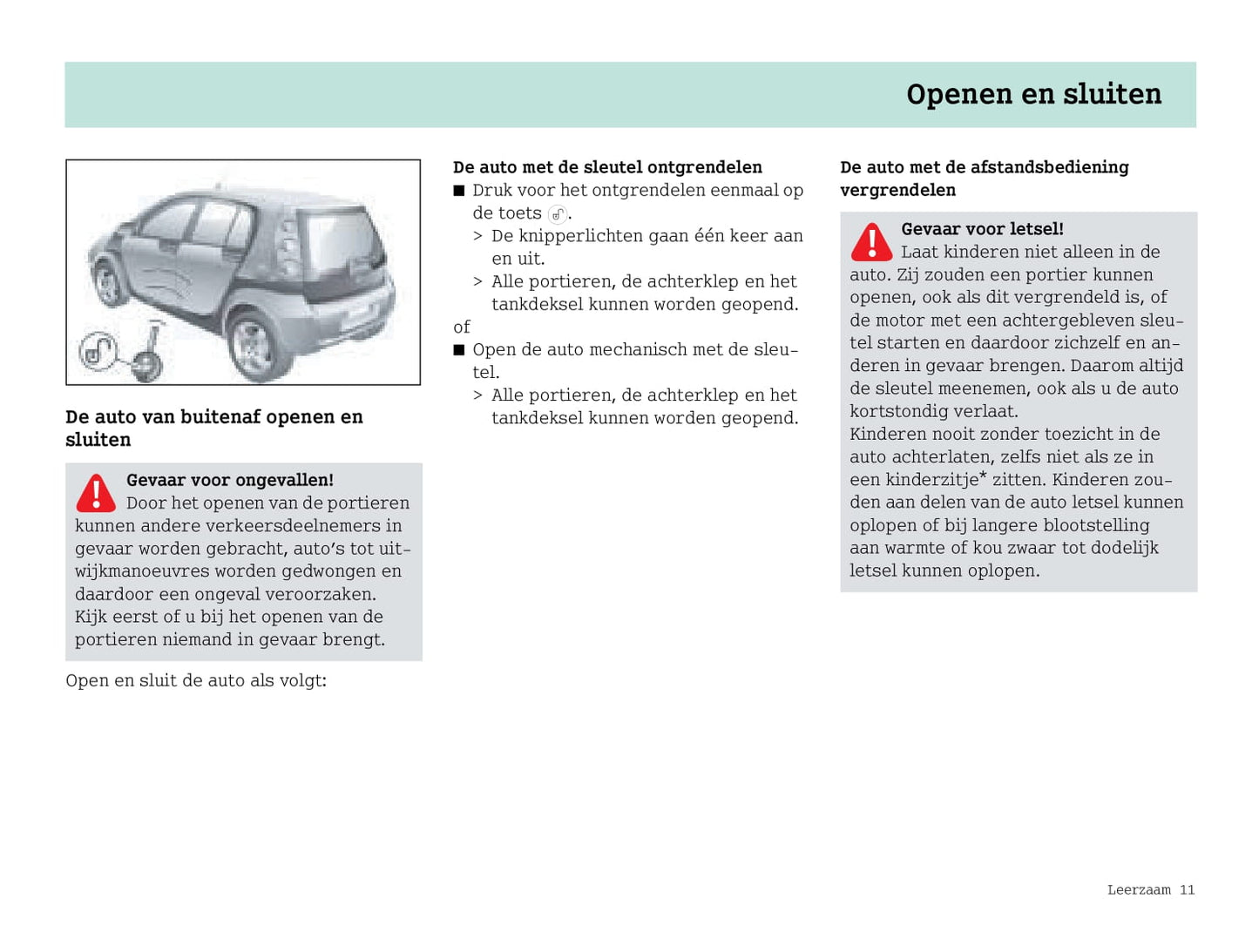 2003-2006 Smart Forfour Owner's Manual | Dutch