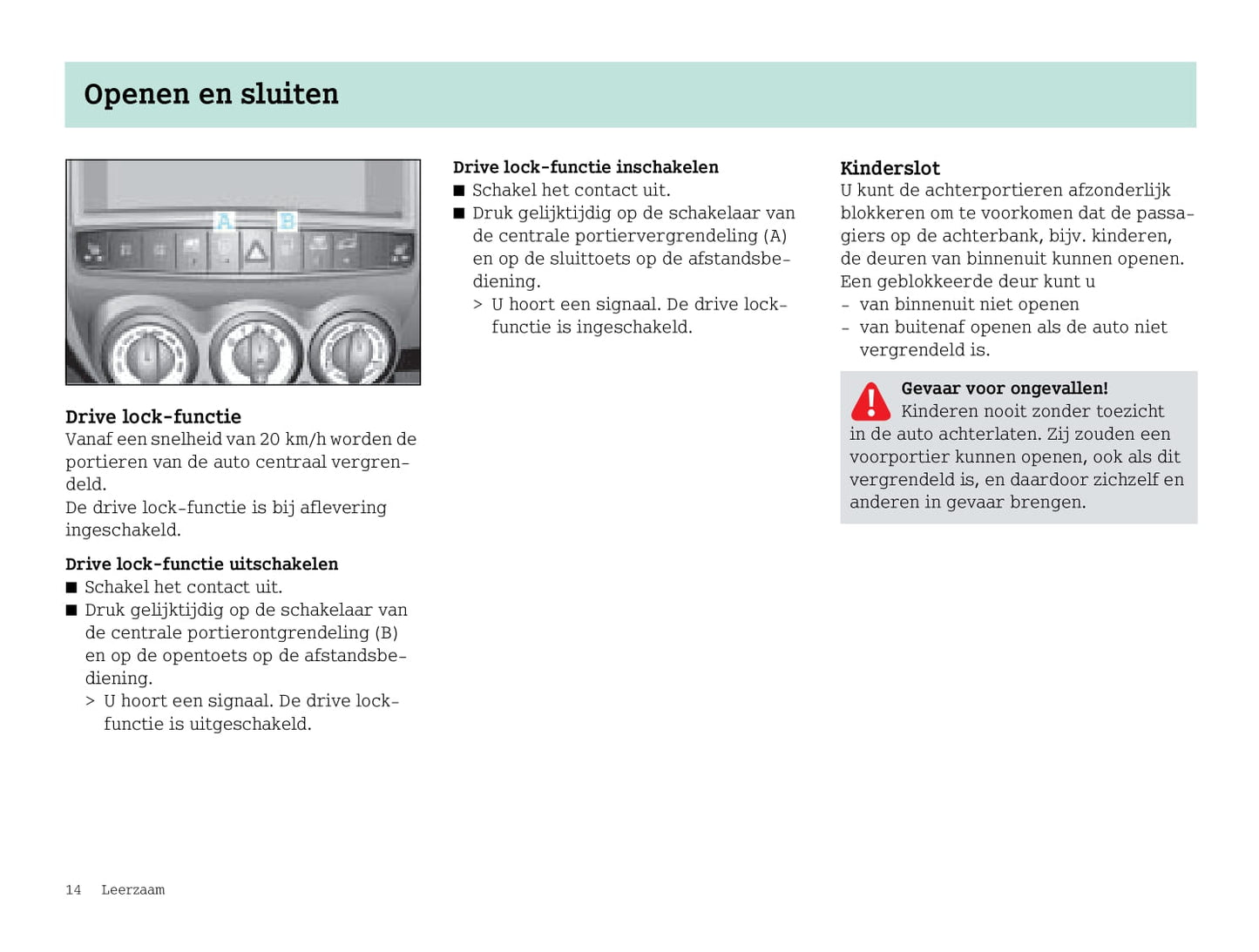 2003-2006 Smart Forfour Owner's Manual | Dutch