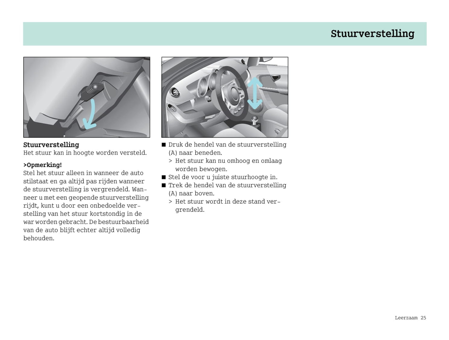 2003-2006 Smart Forfour Owner's Manual | Dutch