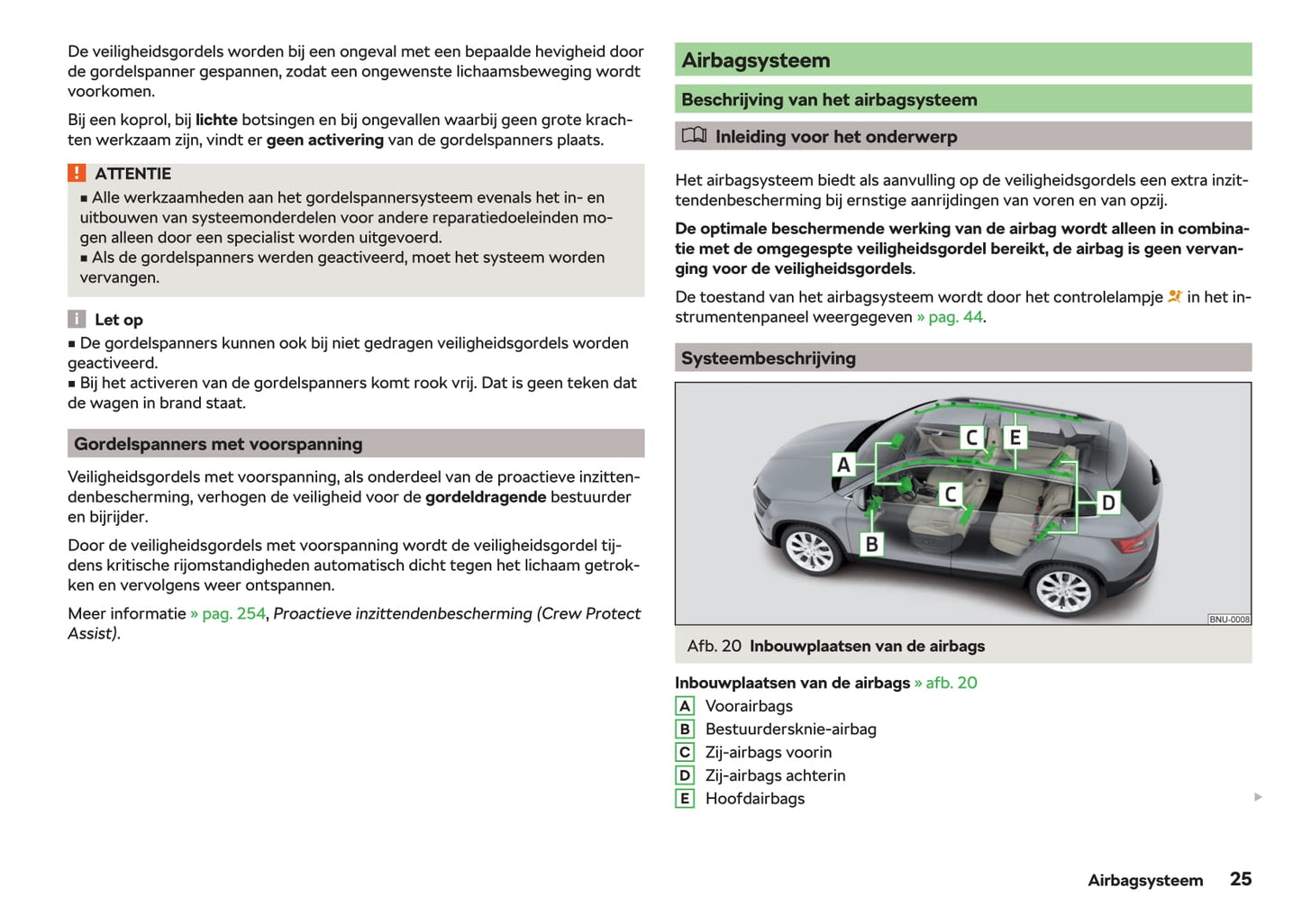 2017-2018 Skoda Karoq Owner's Manual | Dutch