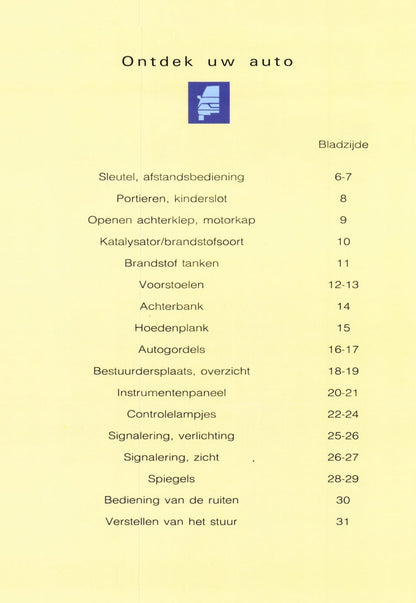 1996-1997 Citroën Xantia Bedienungsanleitung | Niederländisch