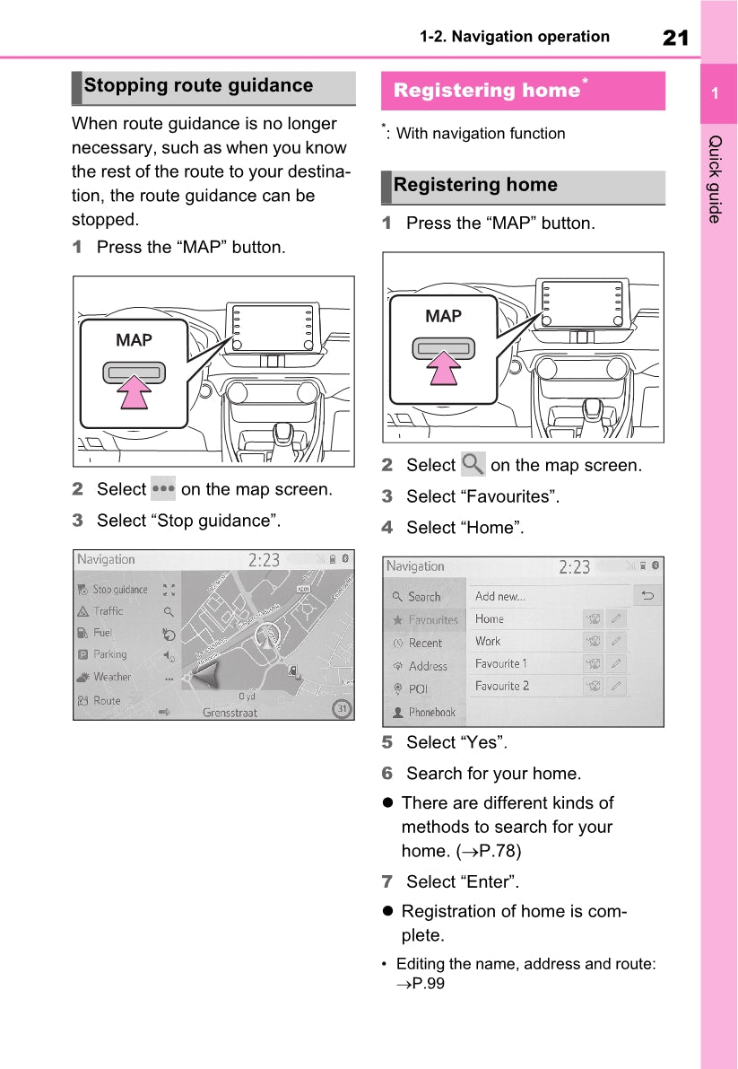 Toyota Rav4 Navigation / Multimediasysteem Owner's Manual 2019 - 2023