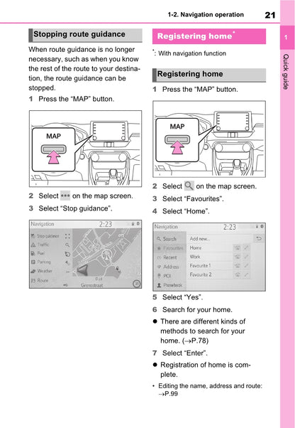 Toyota Rav4 Navigation / Multimediasysteem Owner's Manual 2019 - 2023