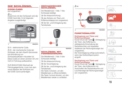 2016-2022 Abarth 595 Owner's Manual | German