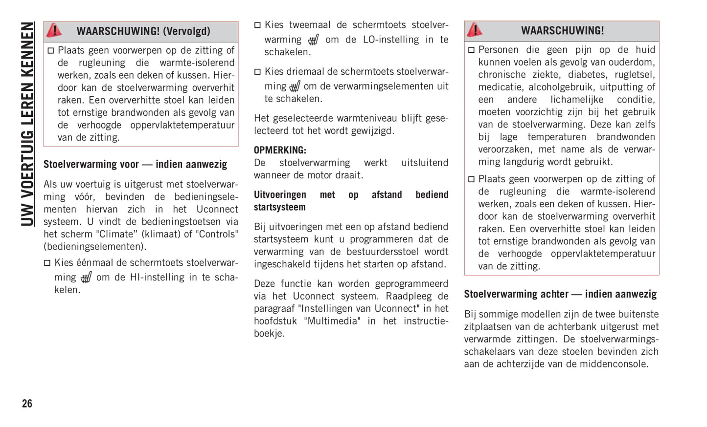 2019-2020 Jeep Cherokee Owner's Manual | Dutch